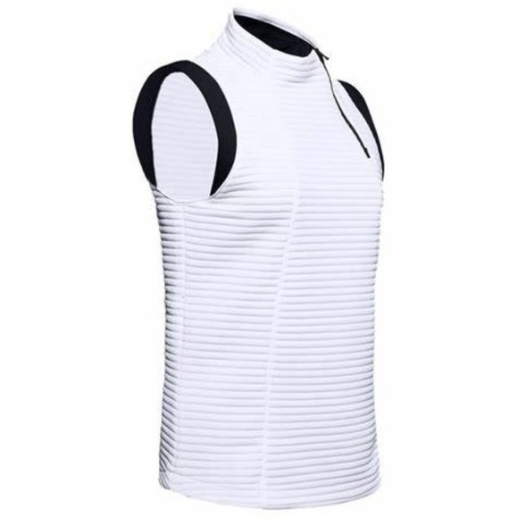 Womens Under Armour Vest M White Daytona Storm Moisture Wicking Running Fleece - Picture 1 of 7